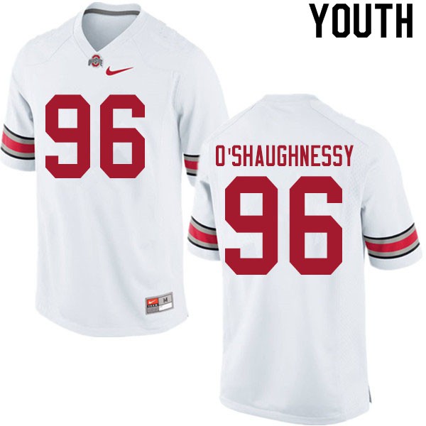 Ohio State Buckeyes #96 Michael O'Shaughnessy Youth University Jersey White OSU63436